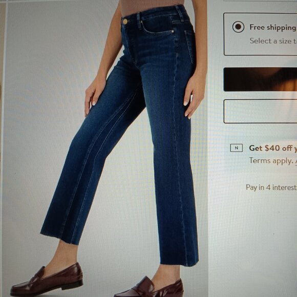 NWT KUT Sage High Waist Ankle Flare Frayed Hem Jean - Picture 14 of 14